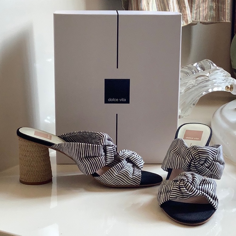 Cute navy white sandals